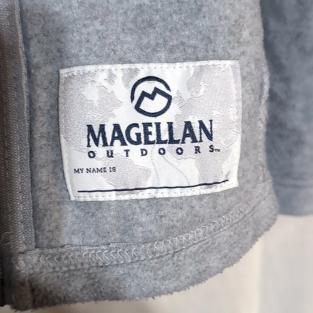 Magellan Grey Fleece Full Zip Jacket Size Girl's Large